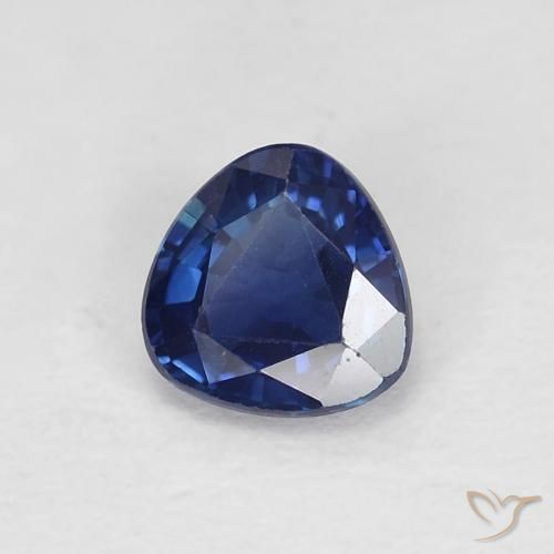Saphir Bleu crépuscule naturelle Trillion, 0.45 ct, VVS-VS