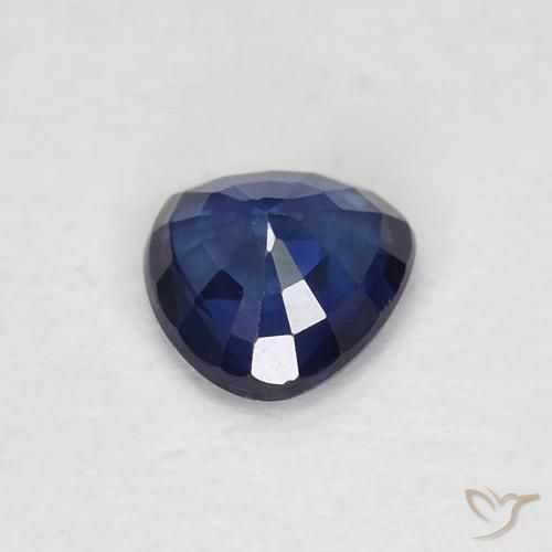 Saphir Bleu crépuscule naturelle Trillion, 0.45 ct, VVS-VS