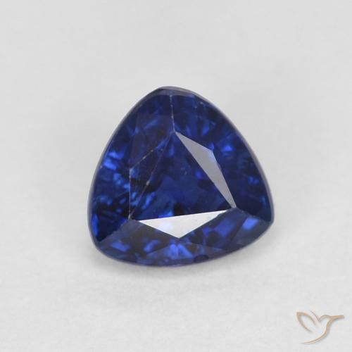Saphir Bleu crépuscule naturelle Trillion, 0.46 ct, VS