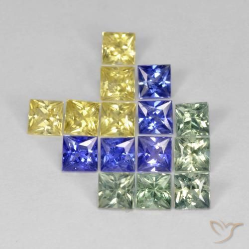 Shop natural 2.75ct Multicolore Saphir gems, Carré, from Tanzanie at GemSelect. In stock, global shipping!