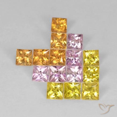 Shop natural 1.92ct Multicolore Saphir gems, Carré, from Tanzanie at GemSelect. In stock, global shipping!
