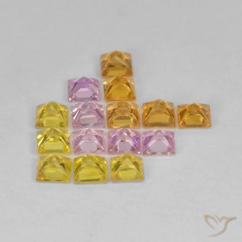Shop natural 1.92ct Multicolore Saphir gems, Carré, from Tanzanie at GemSelect. In stock, global shipping!