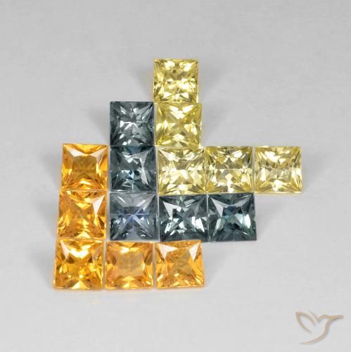 4.52ctw Naturel Multicolore Saphir, Carré, VS