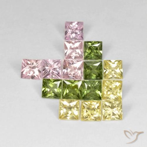 Shop natural 3.68ct Multicolore Saphir gems, Carré, from Tanzanie at GemSelect. In stock, global shipping!