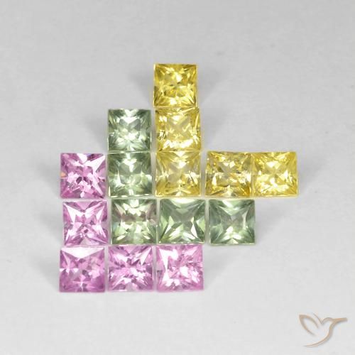 Shop natural 2.93ct Multicolore Saphir gems, Carré, from Tanzanie at GemSelect. In stock, global shipping!