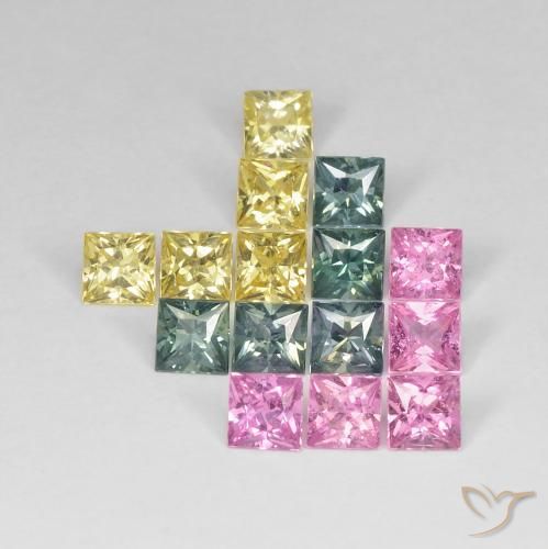 Shop natural 4.26ct Multicolore Saphir gems, Carré, from Tanzanie at GemSelect. In stock, global shipping!