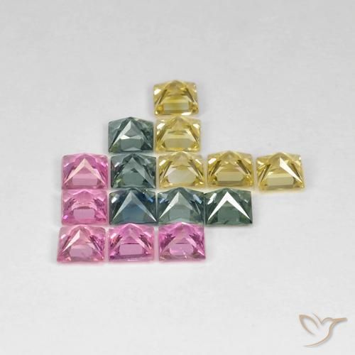 Shop natural 4.26ct Multicolore Saphir gems, Carré, from Tanzanie at GemSelect. In stock, global shipping!