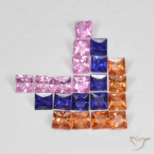 Shop natural 1.53ct Multicolore Saphir gems, Carré, from Tanzanie at GemSelect. In stock, global shipping!