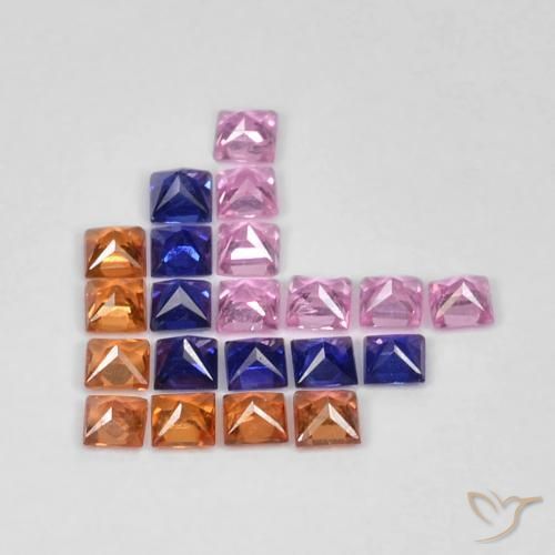 Shop natural 1.53ct Multicolore Saphir gems, Carré, from Tanzanie at GemSelect. In stock, global shipping!
