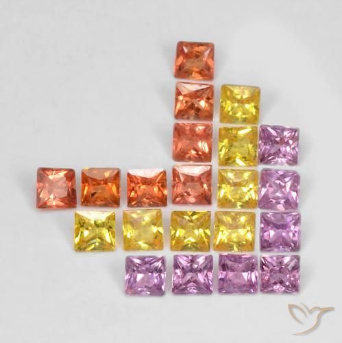 Shop natural 1.62ct Multicolore Saphir gems, Carré, from Tanzanie at GemSelect. In stock, global shipping!