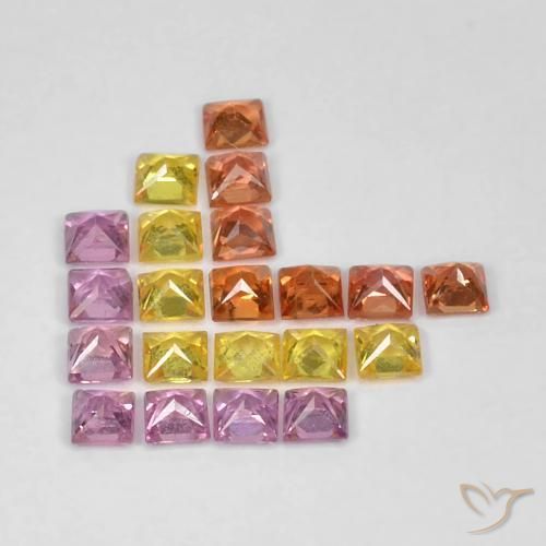 Shop natural 1.62ct Multicolore Saphir gems, Carré, from Tanzanie at GemSelect. In stock, global shipping!