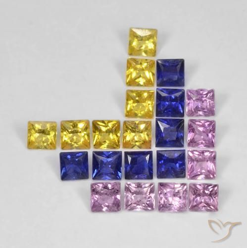Shop natural 1.66ct Multicolore Saphir gems, Carré, from Tanzanie at GemSelect. In stock, global shipping!