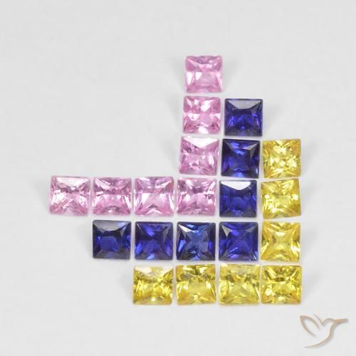Shop natural 1.66ct Multicolore Saphir gems, Carré, from Tanzanie at GemSelect. In stock, global shipping!