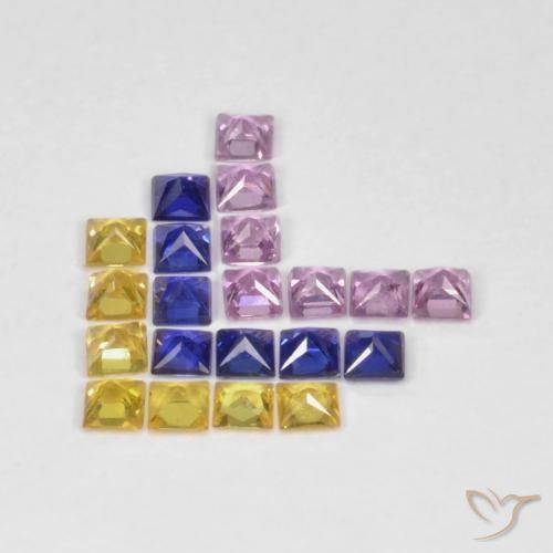 Shop natural 1.53ct Multicolore Saphir gems, Carré, from Tanzanie at GemSelect. In stock, global shipping!