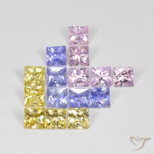 Shop natural 2.72ct Multicolore Saphir gems, Carré, from Tanzanie at GemSelect. In stock, global shipping!