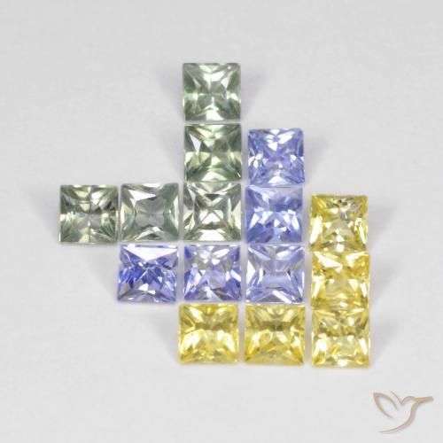 Shop natural 2.72ct Multicolore Saphir gems, Carré, from Tanzanie at GemSelect. In stock, global shipping!