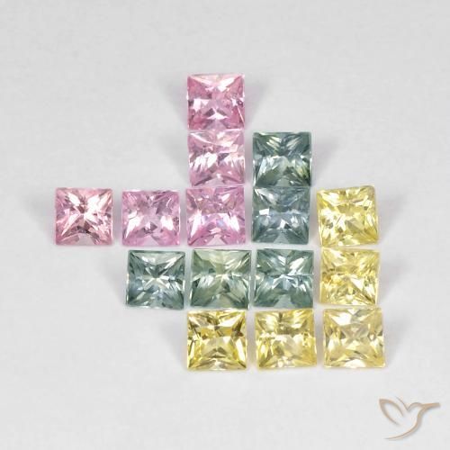 Shop natural 2.66ct Multicolore Saphir gems, Carré, from Tanzanie at GemSelect. In stock, global shipping!