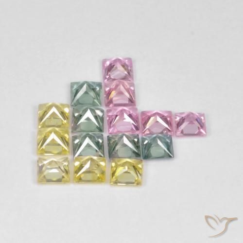 Shop natural 2.66ct Multicolore Saphir gems, Carré, from Tanzanie at GemSelect. In stock, global shipping!