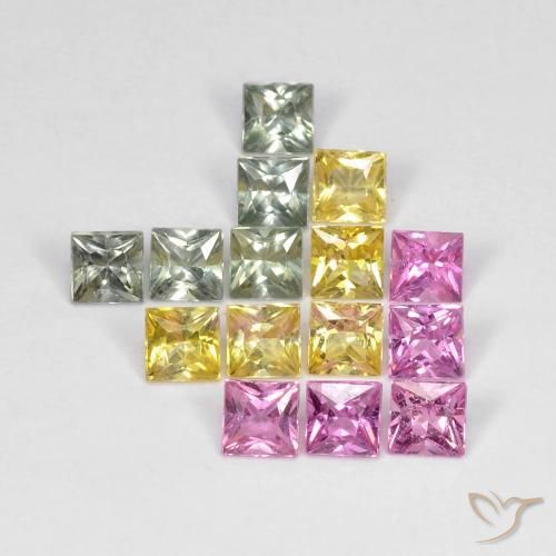 Shop natural 3.26ct Multicolore Saphir gems, Carré, from Tanzanie at GemSelect. In stock, global shipping!