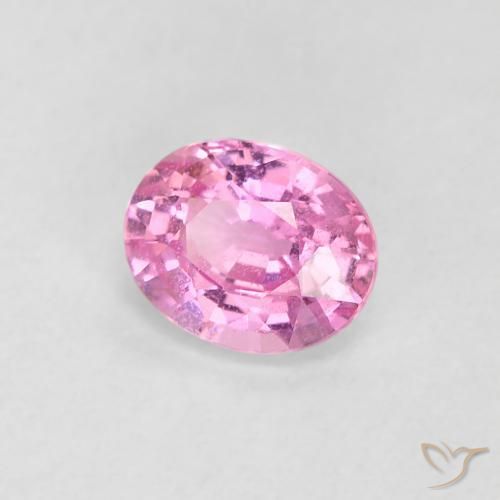 Saphir Rose intense naturelle ovale, 0.54 ct, VS