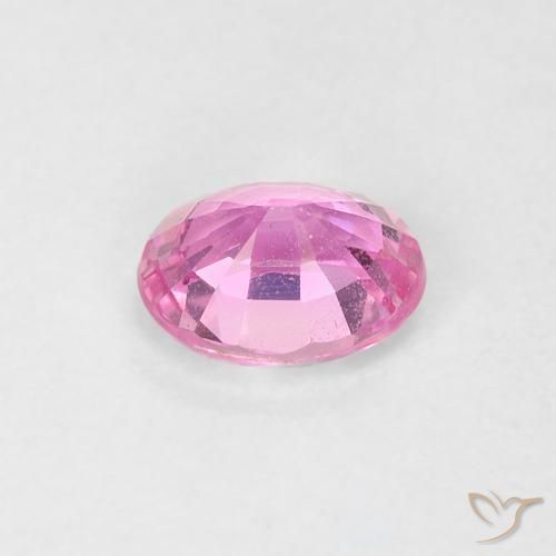 Saphir Rose intense naturelle ovale, 0.54 ct, VS