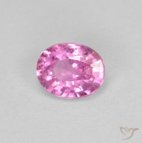 Saphir Rose moyen naturelle ovale, 0.45 ct, VS