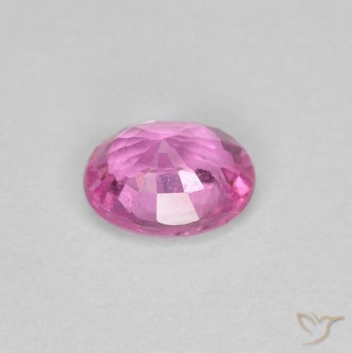 Saphir Rose moyen naturelle ovale, 0.45 ct, VS