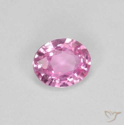 Saphir Rose moyen naturelle ovale, 0.37 ct, VVS-VS