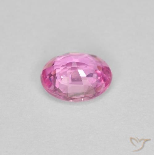 Saphir Rose moyen naturelle ovale, 0.37 ct, VVS-VS