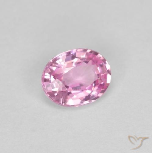 Saphir Rose pourpre royal naturelle ovale, 0.38 ct, VS