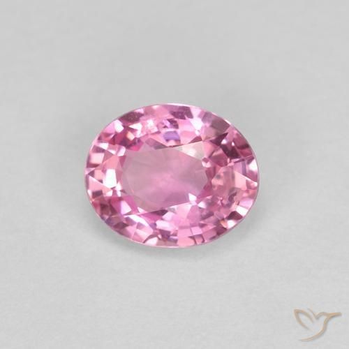 Saphir Rose pourpre royal naturelle ovale, 0.49 ct, VS
