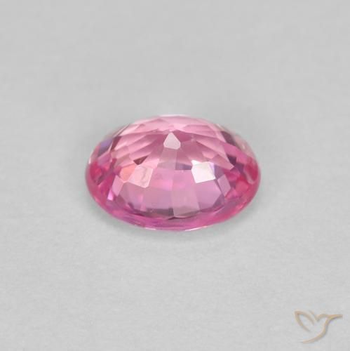 Saphir Rose pourpre royal naturelle ovale, 0.49 ct, VS