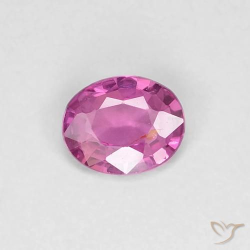 Saphir Rose intense naturelle ovale, 0.34 ct, VS