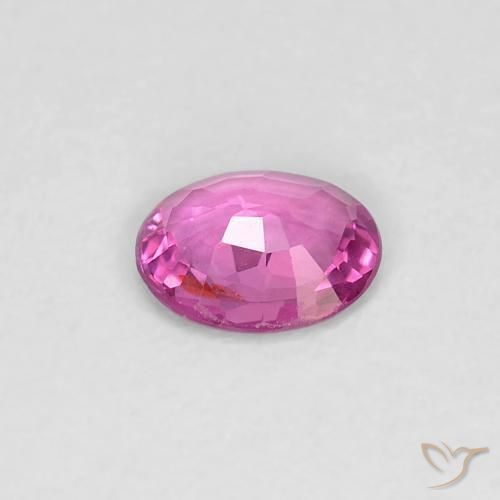 Saphir Rose intense naturelle ovale, 0.34 ct, VS