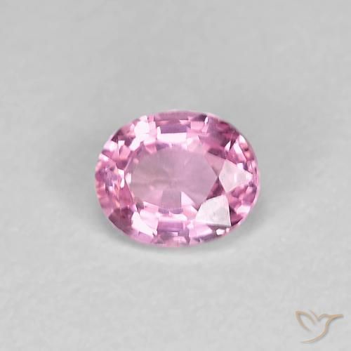 Saphir Rose pourpre royal naturelle ovale, 0.48 ct, VVS-VS