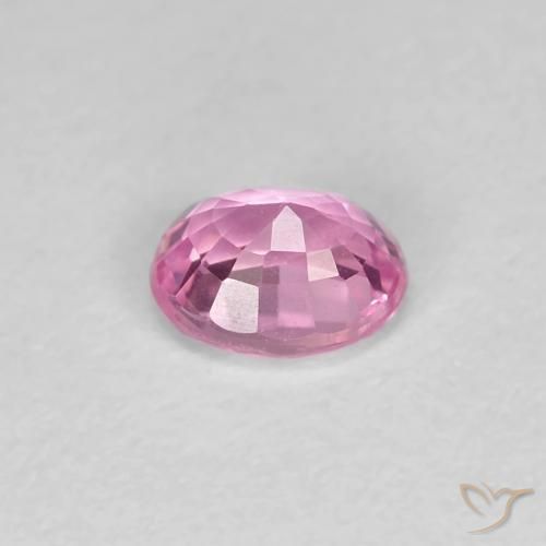 Saphir Rose pourpre royal naturelle ovale, 0.48 ct, VVS-VS