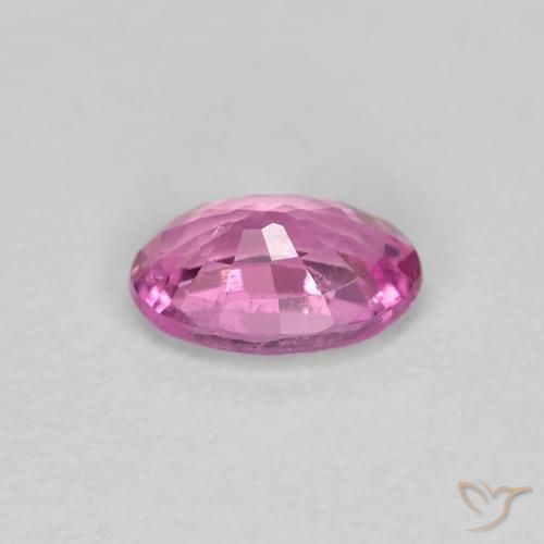Saphir Violet rougeâtre naturelle ovale, 0.62 ct, VS
