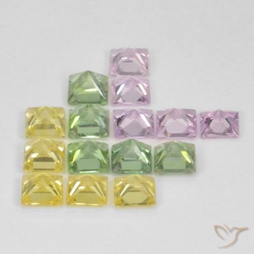 Shop natural 2.87ct Multicolore Saphir gems, Carré, from Tanzanie at GemSelect. In stock, global shipping!