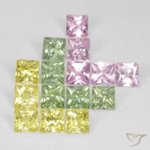 Shop natural 3.10ct Multicolore Saphir gems, Carré, from Tanzanie at GemSelect. In stock, global shipping!