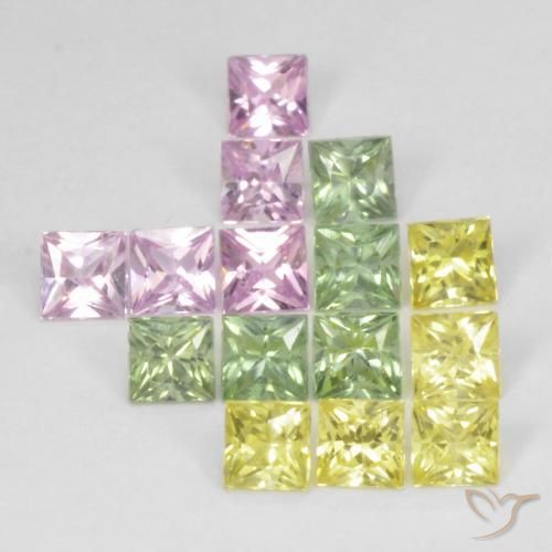 Shop natural 3.10ct Multicolore Saphir gems, Carré, from Tanzanie at GemSelect. In stock, global shipping!