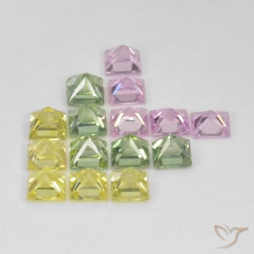 Shop natural 3.10ct Multicolore Saphir gems, Carré, from Tanzanie at GemSelect. In stock, global shipping!
