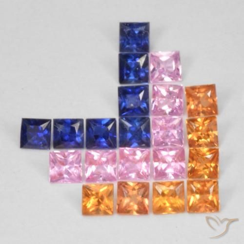 Shop natural 1.49ct Multicolore Saphir gems, Carré, from Tanzanie at GemSelect. In stock, global shipping!