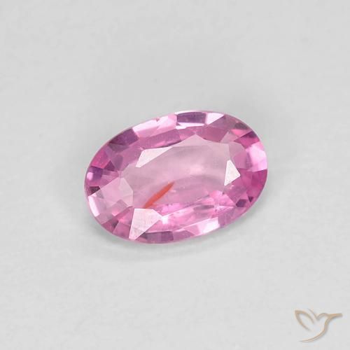 Saphir Rose intense naturelle ovale, 0.44 ct, VS