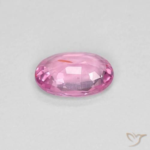 Saphir Rose intense naturelle ovale, 0.44 ct, VS