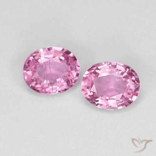0.86ctw Naturel Rose pourpre royal très clair Saphir, ovale, VS-SI, Photo A