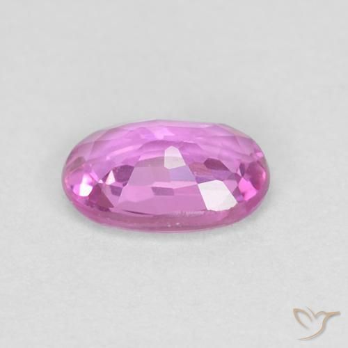 Saphir Violet Rosâtre naturelle ovale, 0.47 ct, VVS