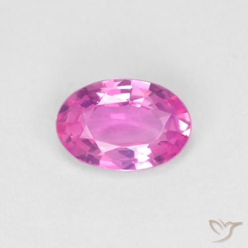 0.48ct Naturel Rose intense Saphir, ovale, VVS