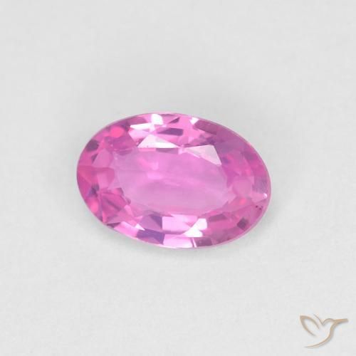 Saphir Rose intense naturelle ovale, 0.48 ct, VVS