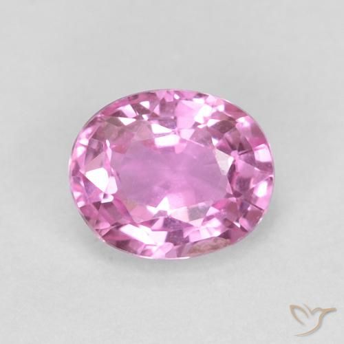 Saphir Rose pourpre royal naturelle ovale, 0.48 ct, VVS