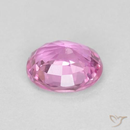 Saphir Rose pourpre royal naturelle ovale, 0.48 ct, VVS